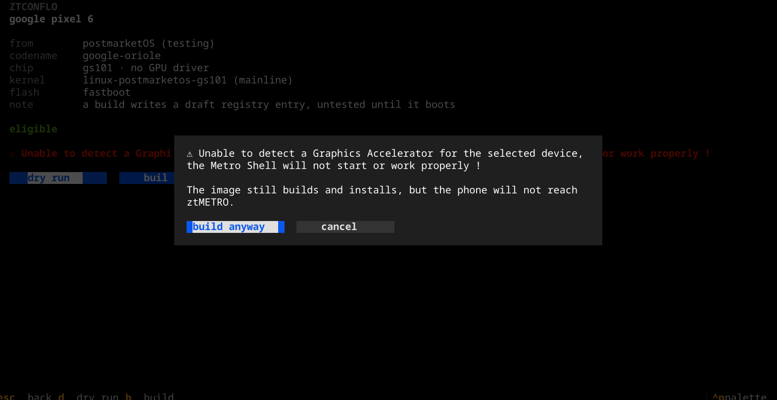 Building a phone without a GPU driver asks first.